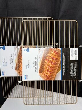 Mainstays Bacon Gold Oven Racks - 2 Pack - Fits 10.5x15.5x1.3 Pan
